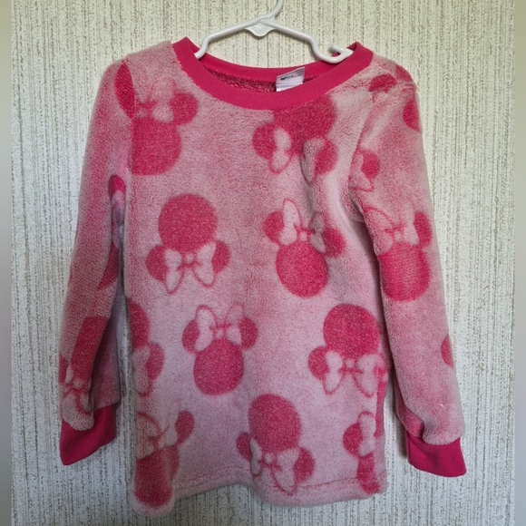 Disney Other - Disney Girls Size XS 4/5 Pink Minnie Mouse Fleece Pullover
